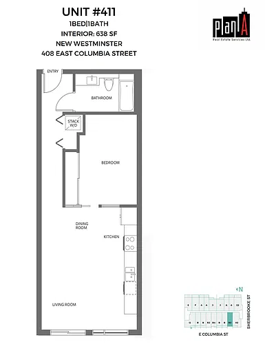 Floor plan Condos 1 Bed 1 Bath 3