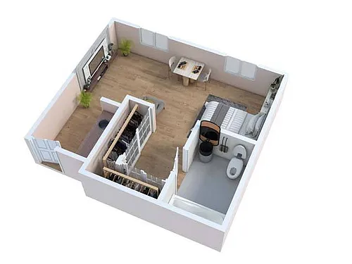 Floor plan Studio - Deluxe - S2 & S2V