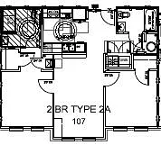 Floor plan 2 Bedrooms