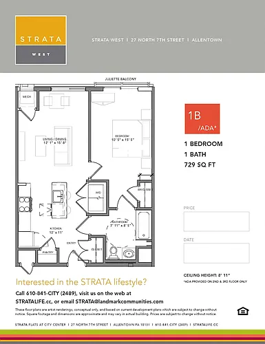 Floor plan 1B