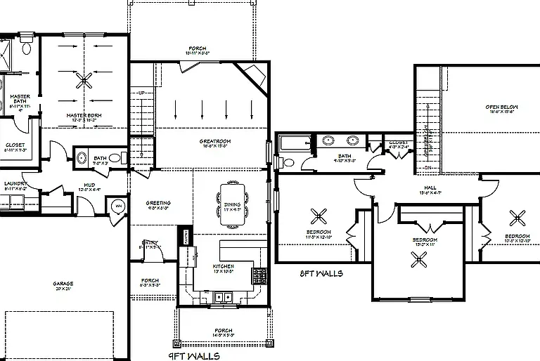 3 bedrooms upstairs + primary bedroom downstairs on main living area