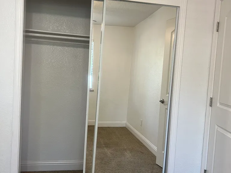Master bedroom mirror closet
