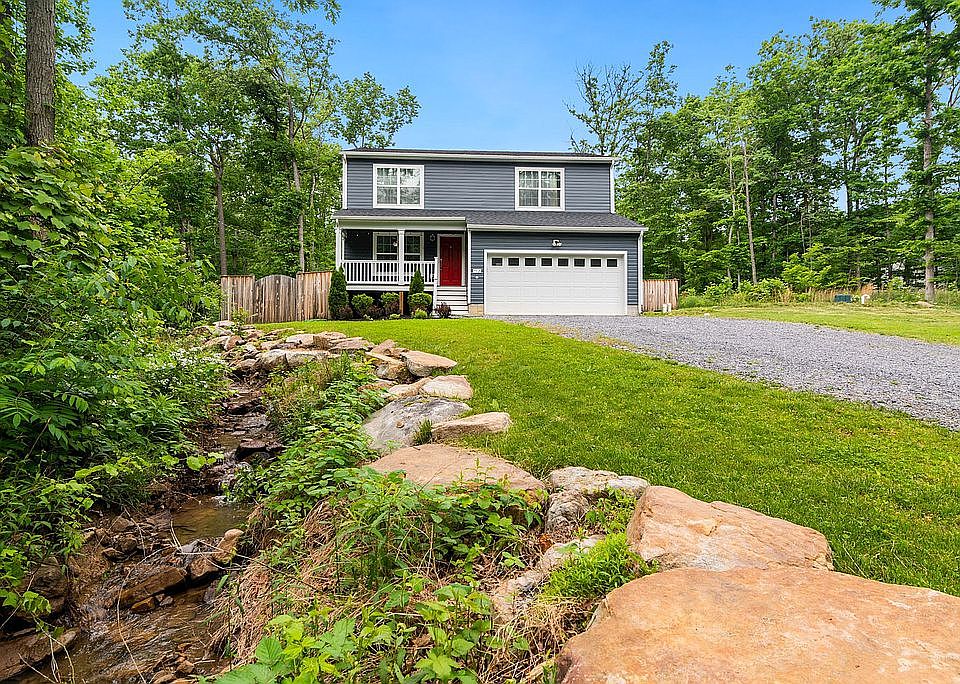 Front of home with stream