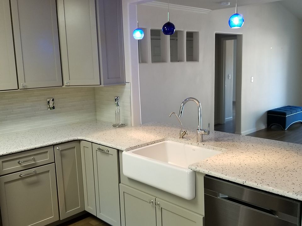 New cabinets and counters