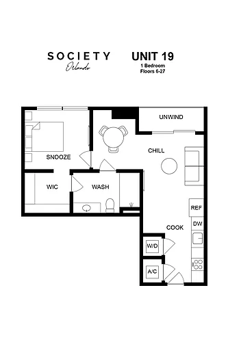 Floor plan 1 Bed - A7