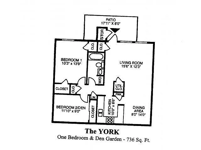 Floor plan The York - waitlist