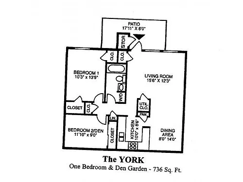 Floor plan The York - waitlist