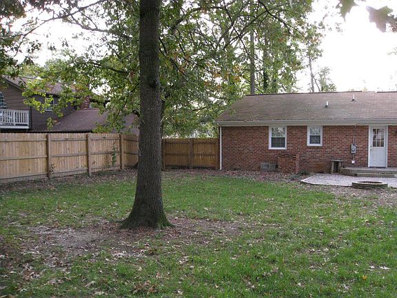 Back Yard, notice the brick patio with fire pit