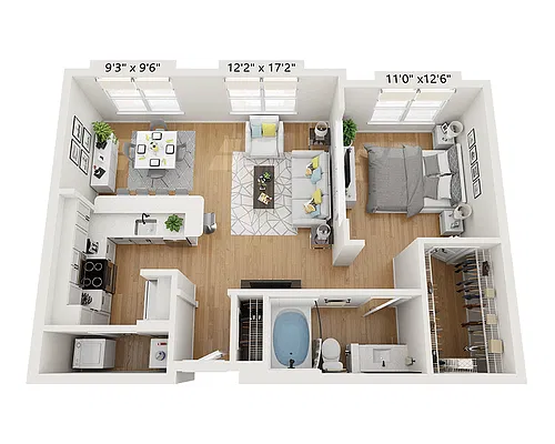 Floor plan Plan B (A1B)