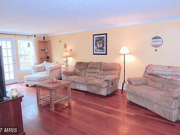 Living Room w/Wood Floors-French Doors to Deck