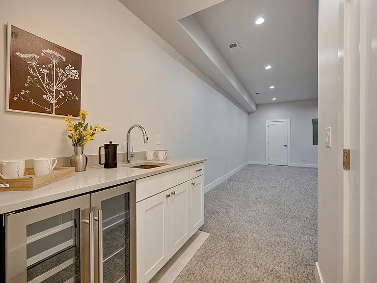 Refreshment Center in Lower Level Recreation Room
