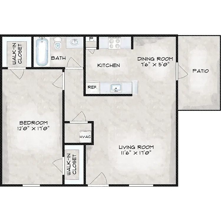 Floor plan One Bedroom