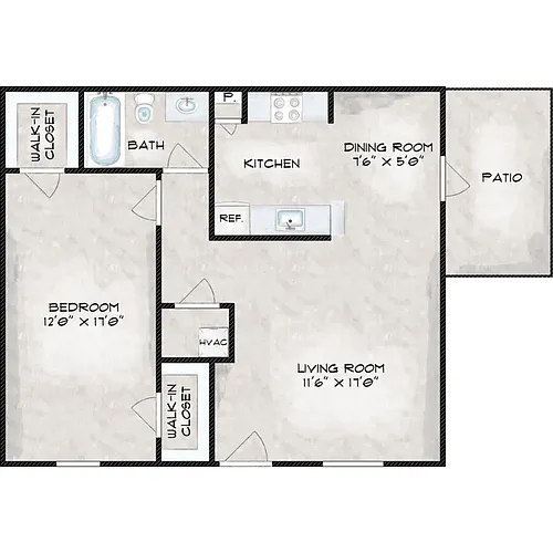 Floor plan One Bedroom