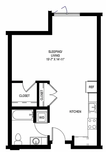Floor plan Studio A8