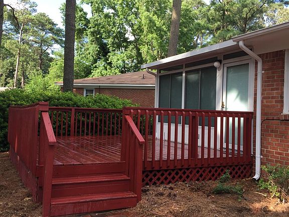 Sunroom and deck.