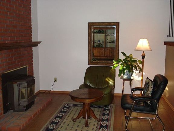 Living Area with pellet stove