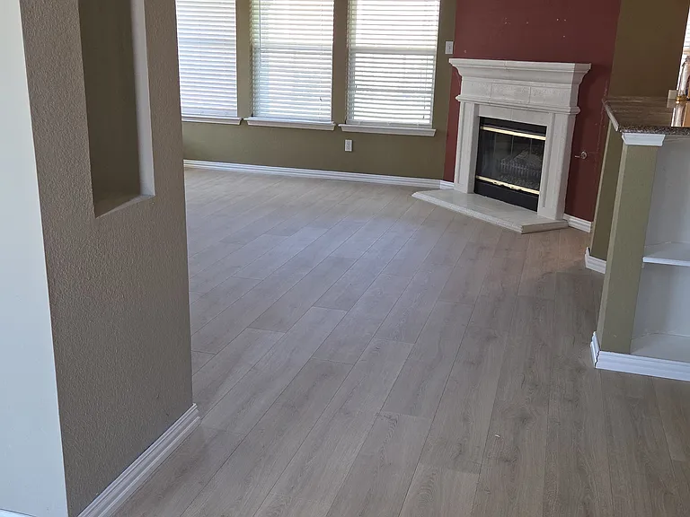 From front door ...dining room on left and family room straight back