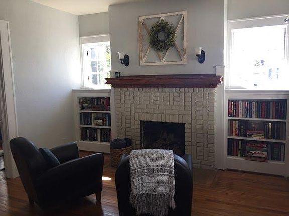 Den (or dining) with fireplace