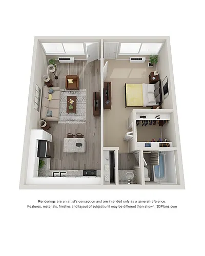 Floor plan 1-Bedroom