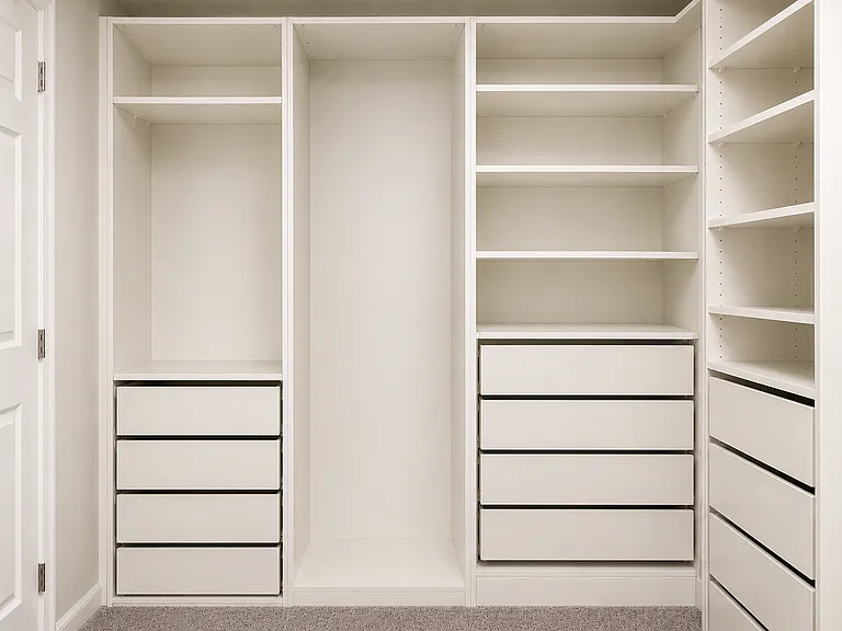 Spacious walk in closet