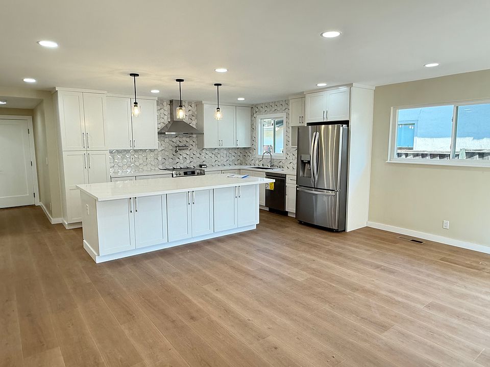 Kitchen and family room