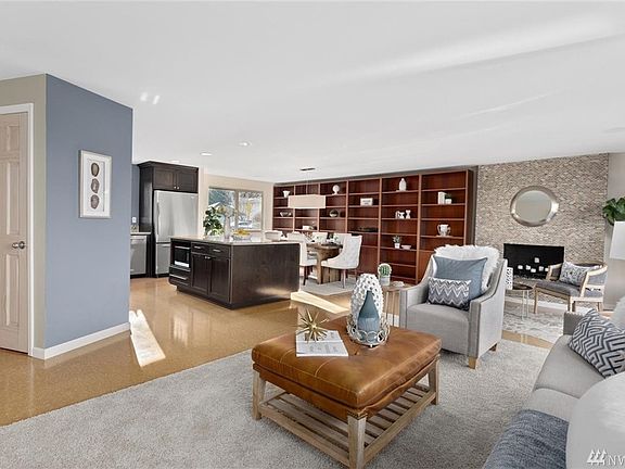 Nice open floor plan from kitchen to living space.  