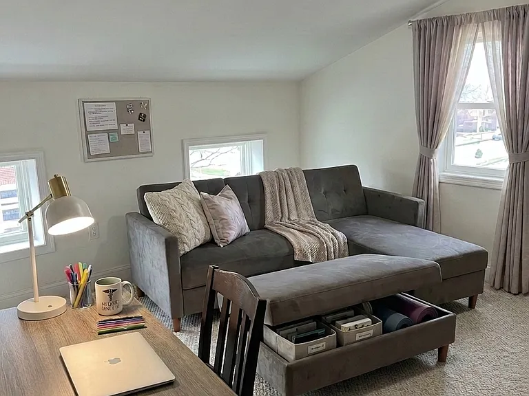 3rd floor - separate lounge area with couch and study table