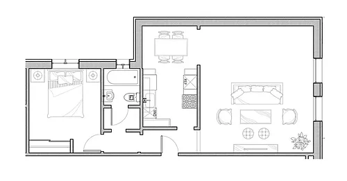 Floor plan One Bedroom