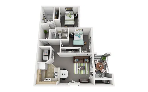 Floor plan 2x2 Interior Flooring