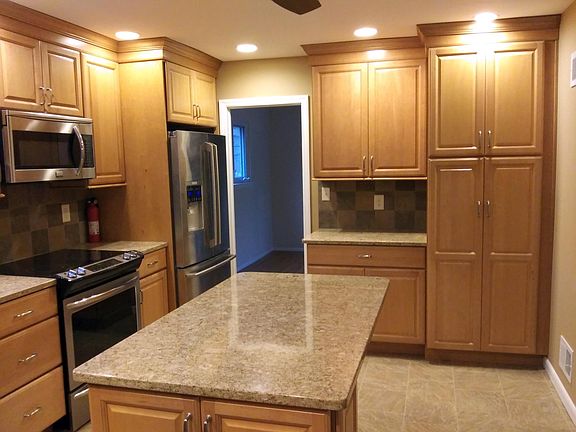 Newly remodeled kitchen and entry to dinning room
