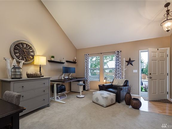 Formal living room, hardwood entry
