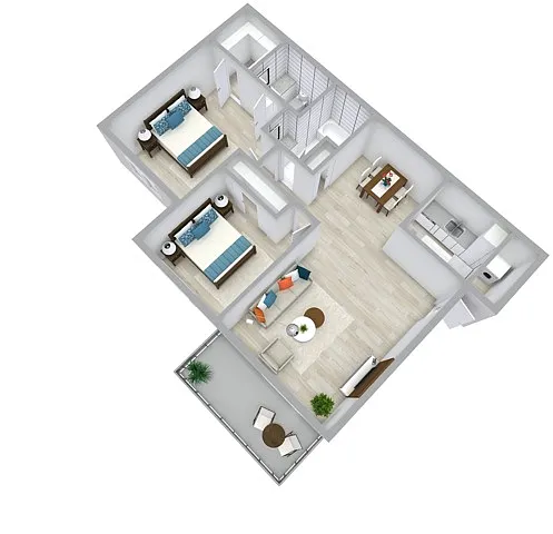 Floor plan 2X2 - B2 R