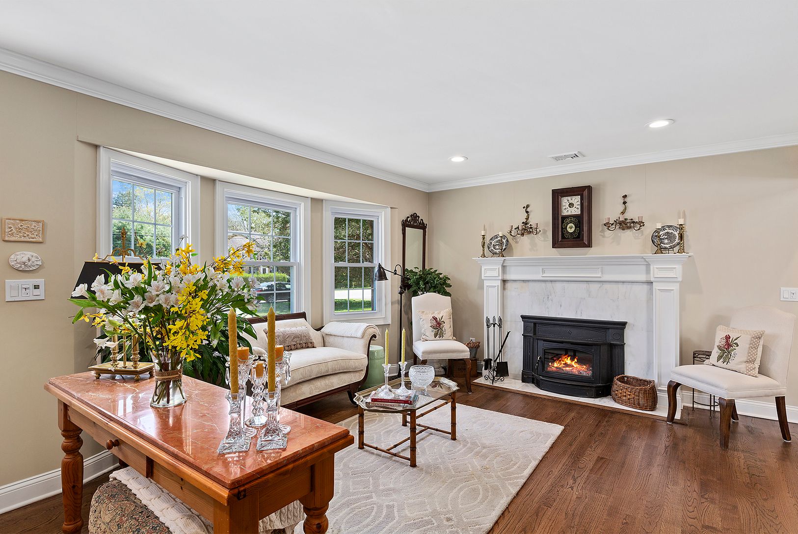  Living Room with Wood Burning Fireplace