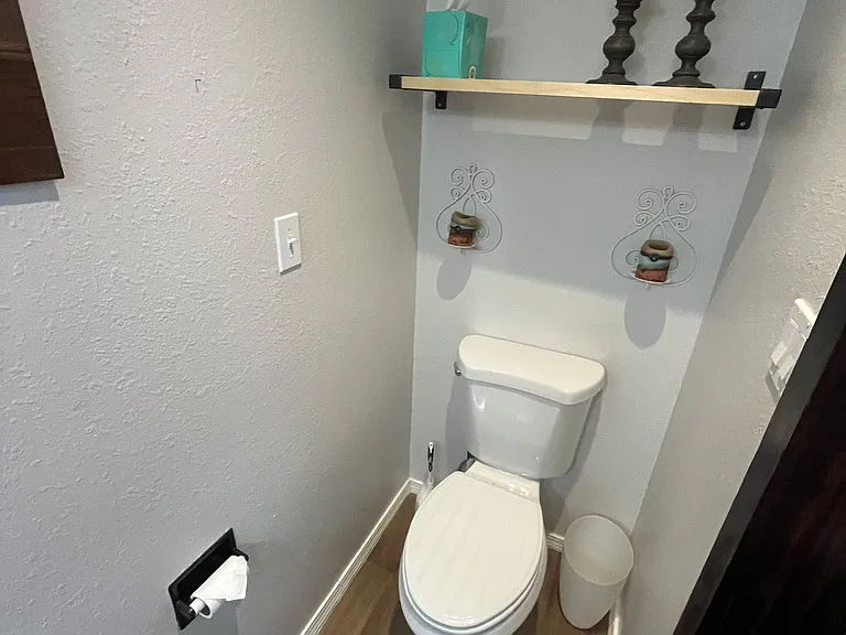 Upstairs bathroom. Half-bath right off the bedroom for convenient use!