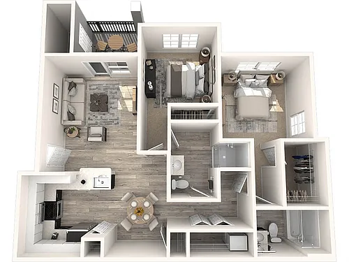Floor plan 2X2 B