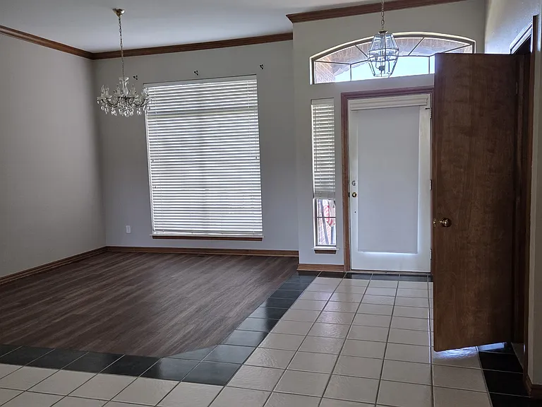 From Living Room to Entry and Formal Dining