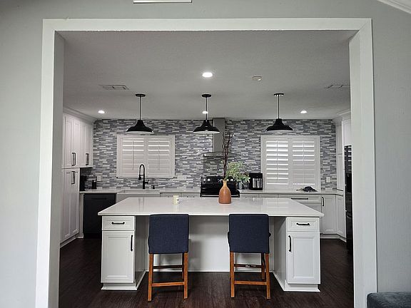 Custom cabinets, huge island