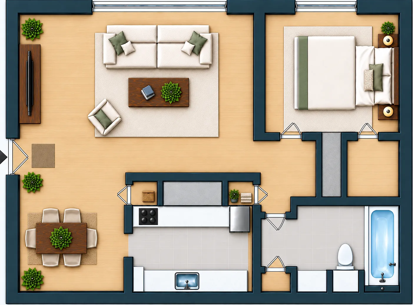 1 bed, 1100 sqft, $1,700 — Photo 1
