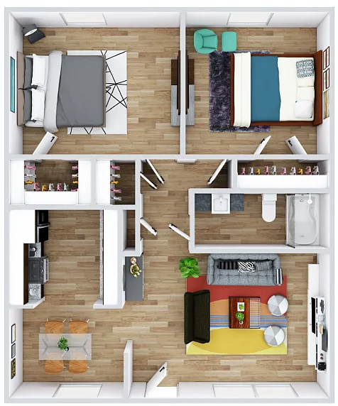 Floor plan 2x1 Townhome