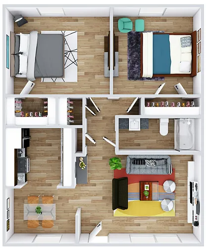 Floor plan 2x1 Townhome
