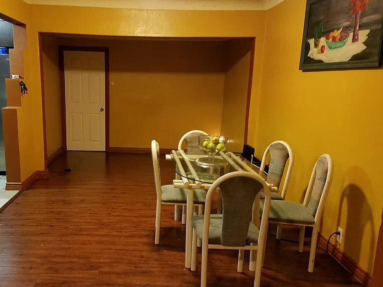 Dining room and entrance to master bedroom