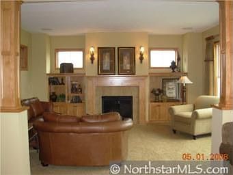 Open Living Room complete with Anderson 400 series Windows, Knock down Ceiling