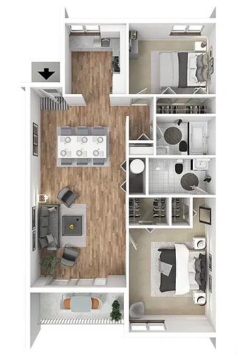 Floor plan 2 X 2