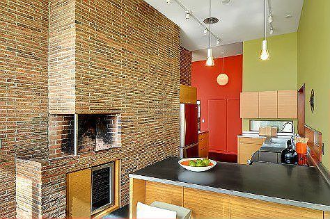 Customized, airy and modern bamboo and stainless kitchen with indoor BBQ.