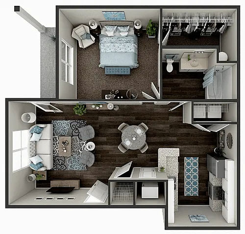 Floor plan 1 Bedroom