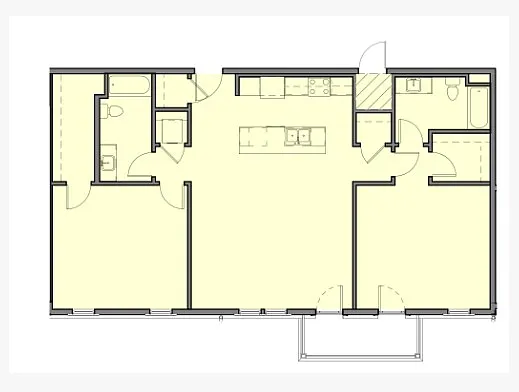 Floor plan 2 Bedroom Balcony