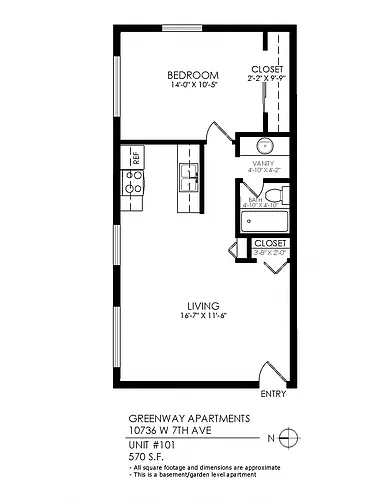 Floor plan 1 Bedroom