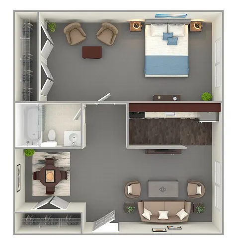 Floor plan 1 Bedroom