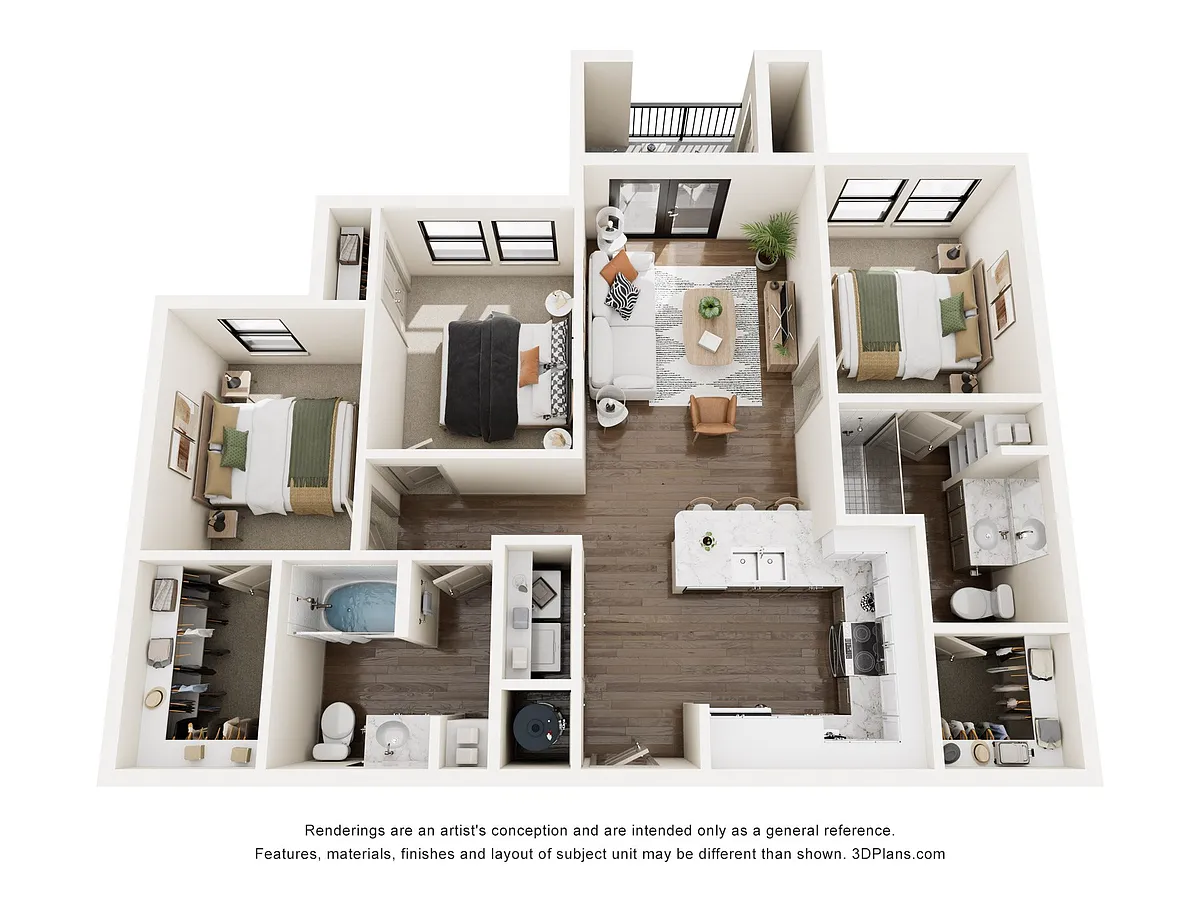 Floor plan C1 - 3 bed