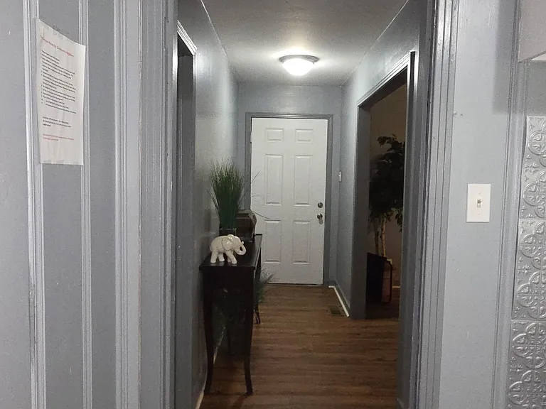 View of hallway from kitchen